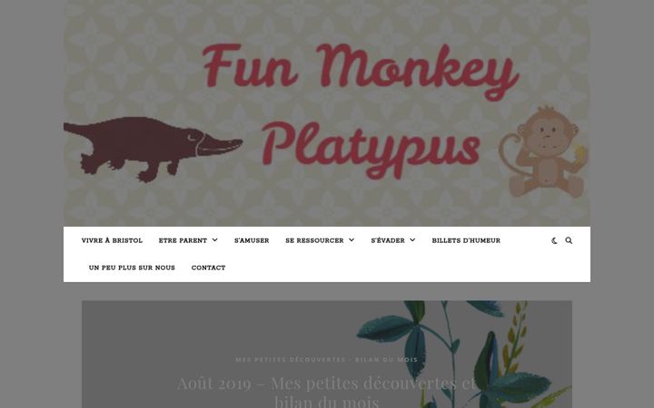 Screenshot of funmonkeyplatypus.com
