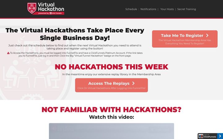 Screenshot of funnelhackathon.com
