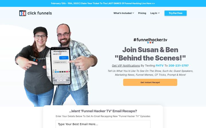 Screenshot of funnelhacker.tv