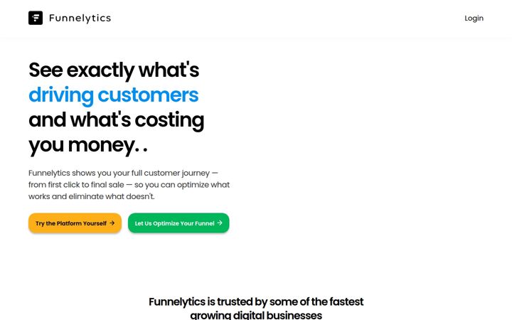 Screenshot of funnelytics.io