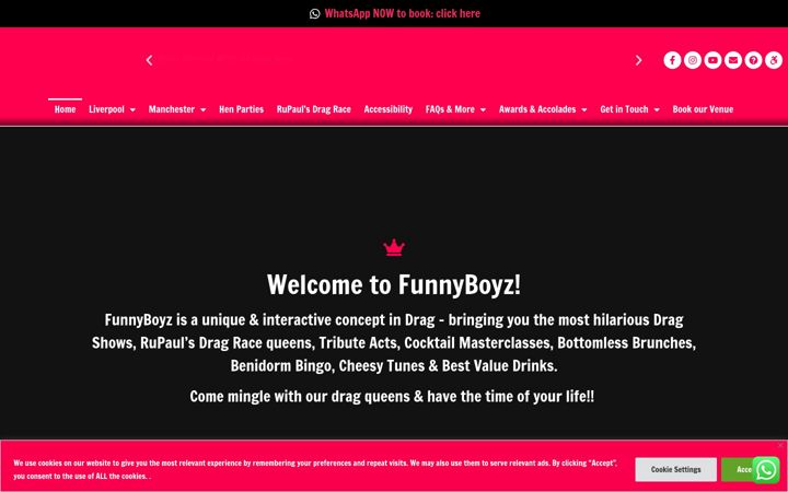 Snimka zaslona za funnyboyz.co.uk