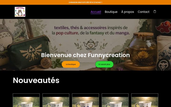 Screenshot of funnycreation.com