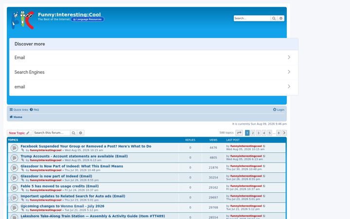 Screenshot of funnyinterestingcool.com
