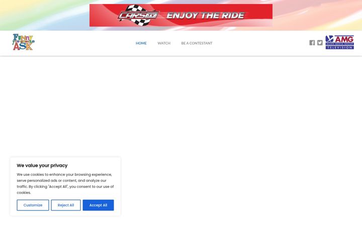 Screenshot of funnyyoushouldask.tv