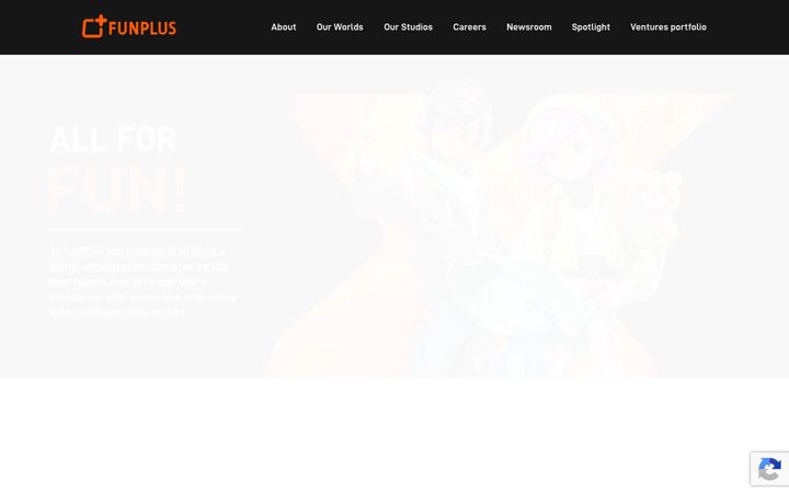 Screenshot van funplus.com