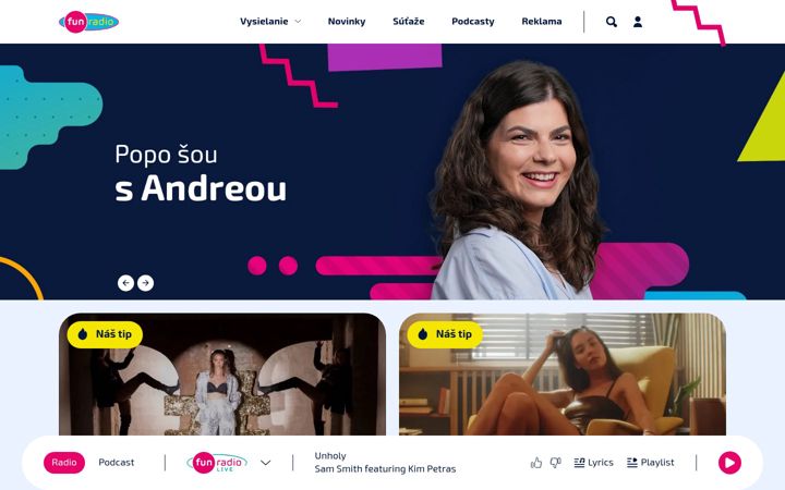 Screenshot of funradio.sk