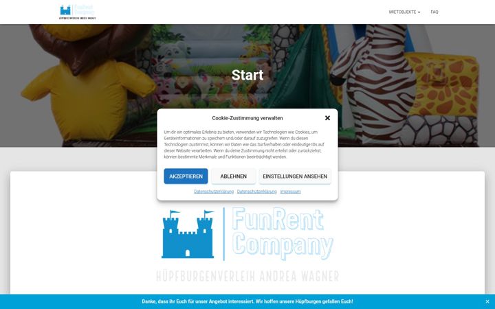 Screenshot of funrent-company.de