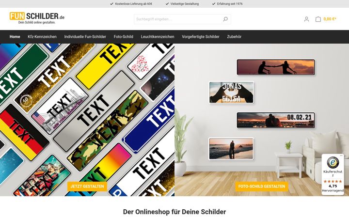 Screenshot of funschilder.de