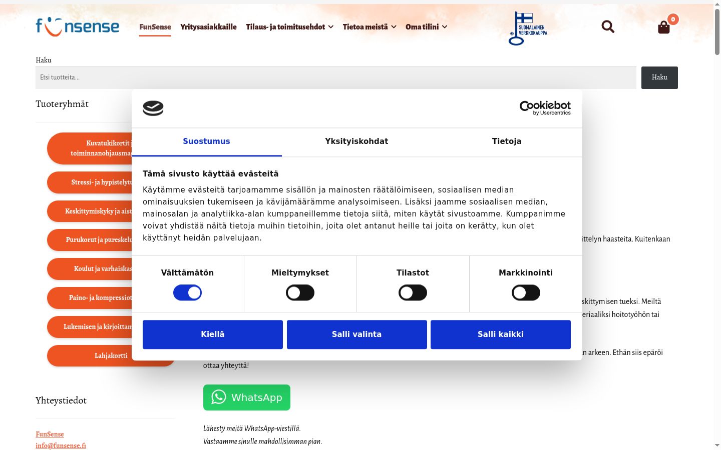 Snimka zaslona bannera za privolu prikazanog prije bilo kakve interakcije