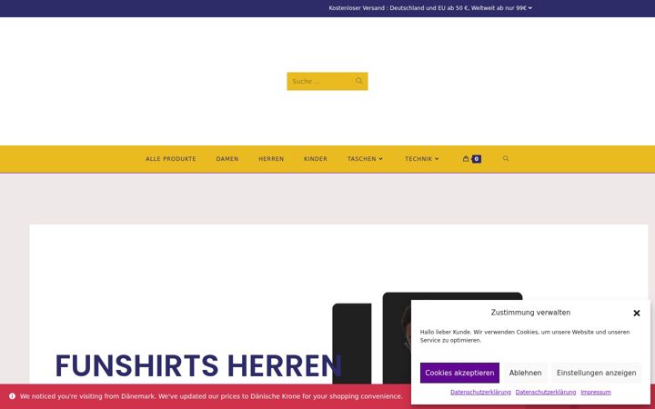 Screenshot of funshirtfactory.de