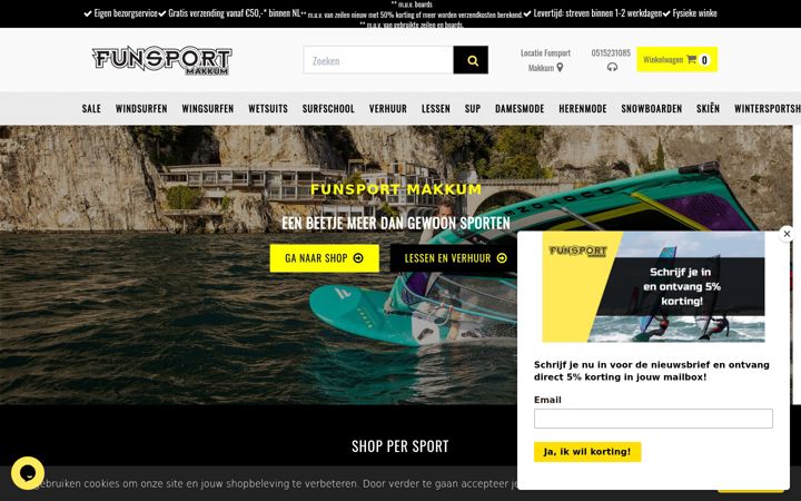 Screenshot of funsportmakkum.nl