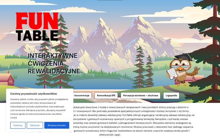 Screenshot of funtable.pl