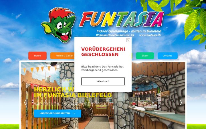 Screenshot of funtasia.de