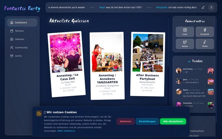 Screenshot of funtastic-party.de