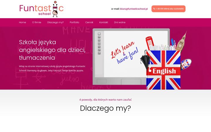 Screenshot of funtasticschool.pl