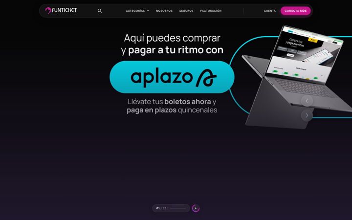Screenshot of funticket.mx