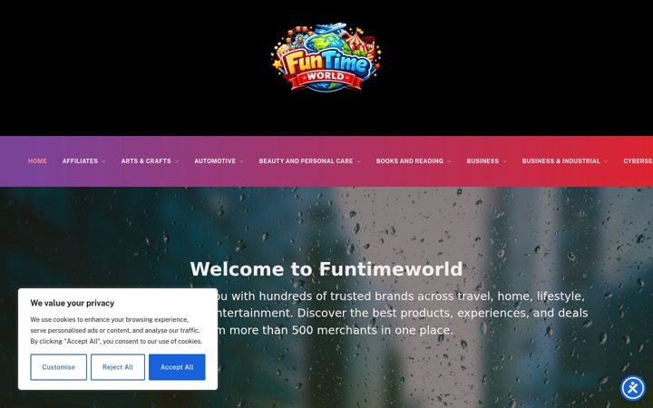 Skjámynd af funtimeworld.co.uk