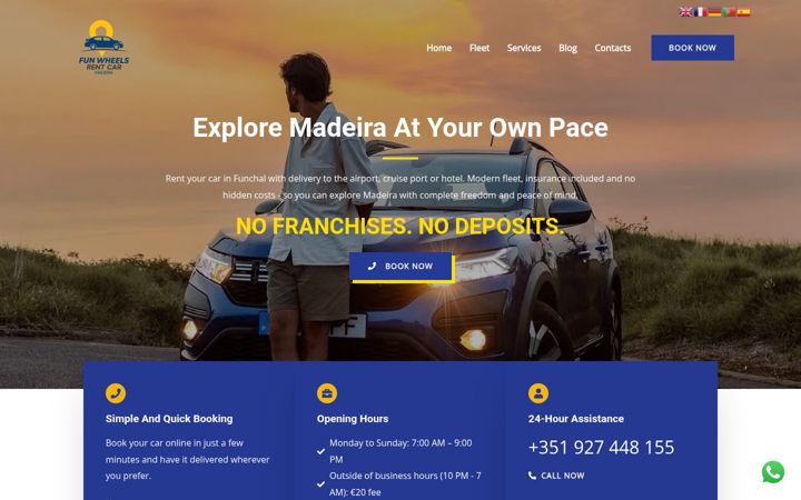 Screenshot of funwheelsmadeira.com