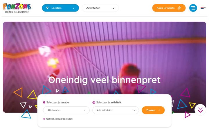 Screenshot stránky funzone.nl