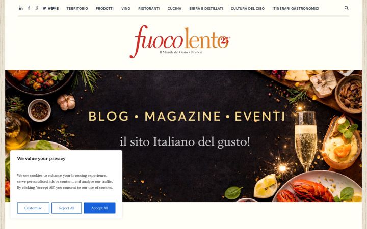 Screenshot van fuocolento.it