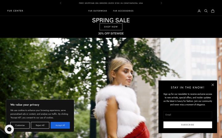Screenshot of fur-center.com