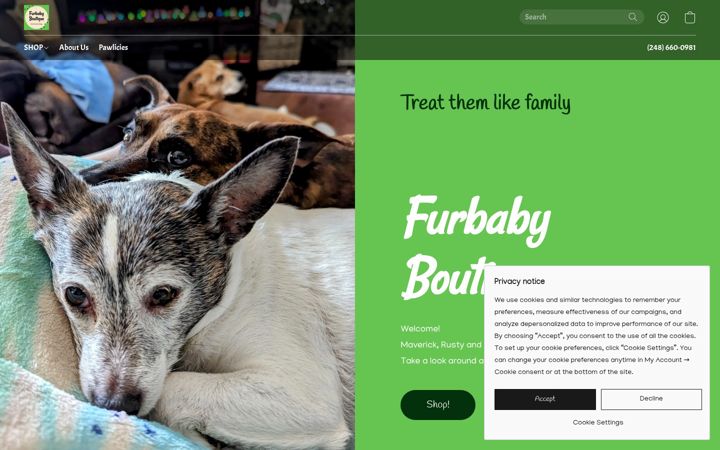 Screenshot of furbabyofholly.com