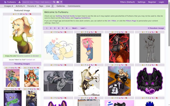Screenshot of furbooru.org