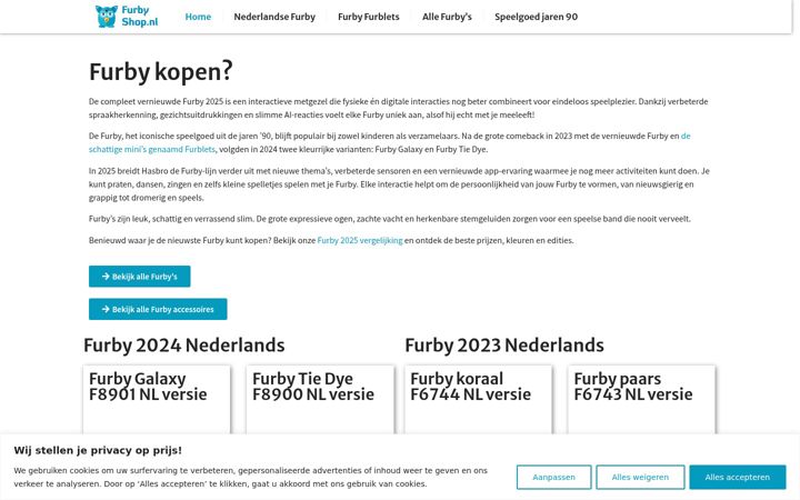 Screenshot of furbyshop.nl