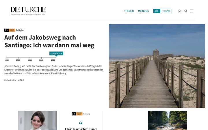 Screenshot of furche.at
