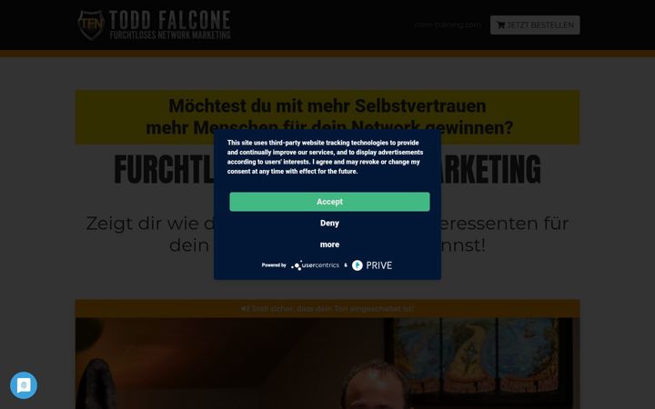 Screenshot of furchtlosesnetworkmarketing.com