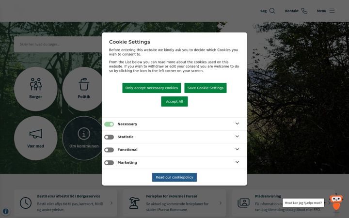 Screenshot of furesoe.dk