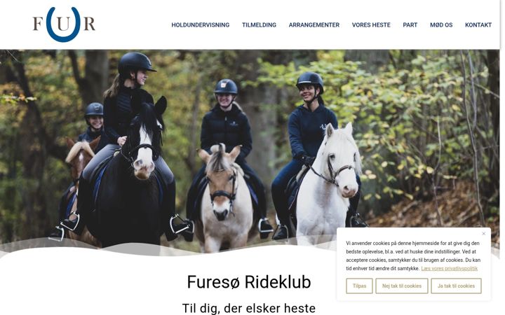 Screenshot of furesoerideklub.dk