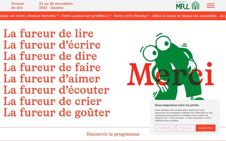 Screenshot of fureurdelire.ch