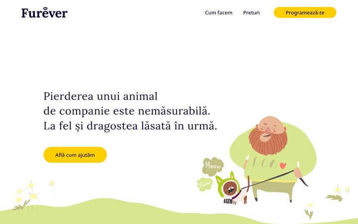 Screenshot of furever.ro