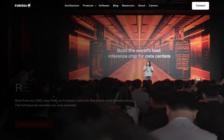 Screenshot of furiosa.ai