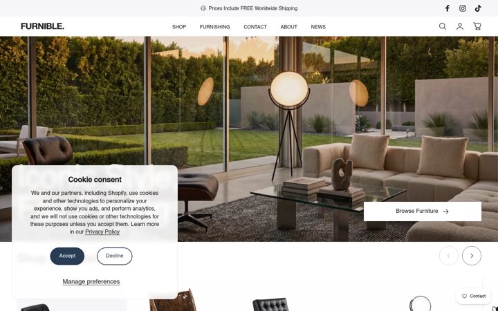 Screenshot of furnible.com