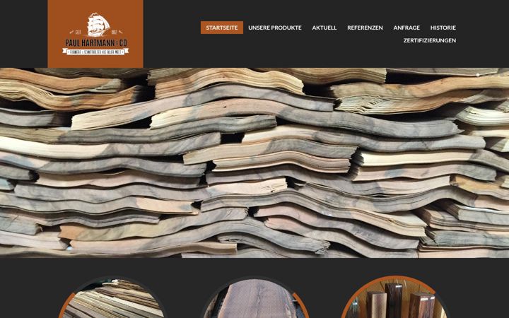 Screenshot of furnier-hartmann.com