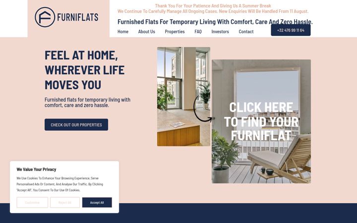 Screenshot του furniflats.be