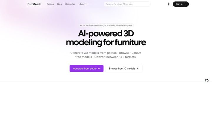 Screenshot of furnimesh.com