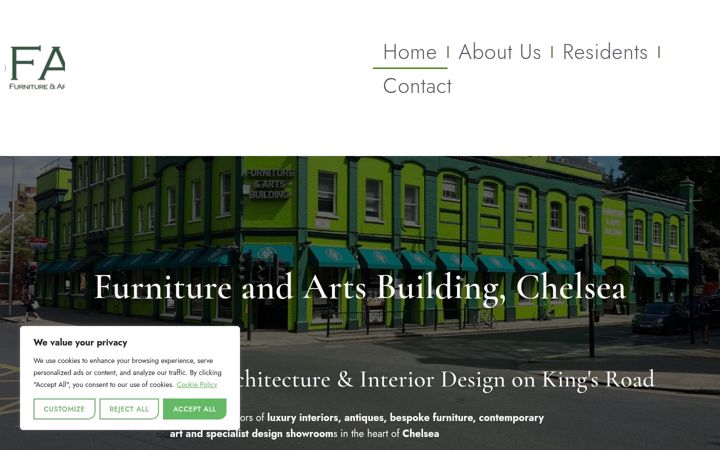 Screenshot of furnitureandartsbuilding.co.uk