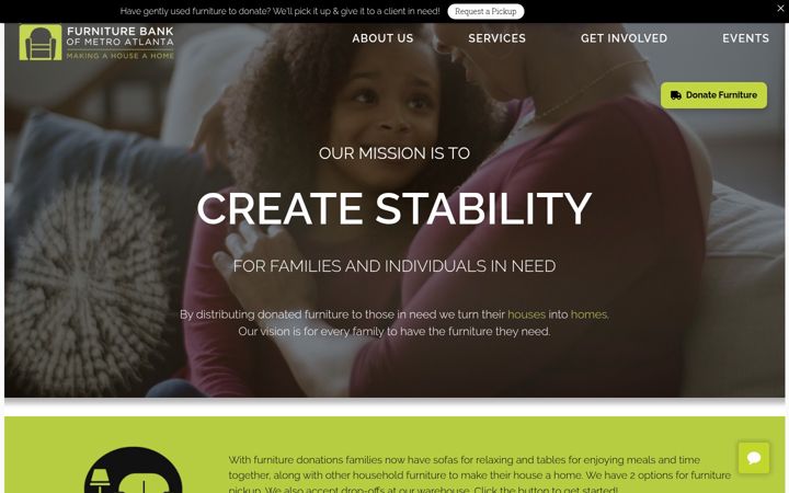 Screenshot of furniturebankatlanta.org