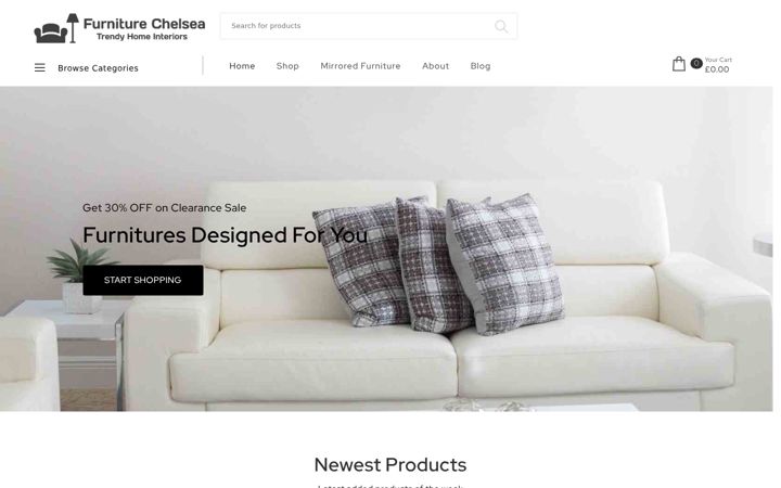 Zrzut ekranu furniturechelsea.co.uk