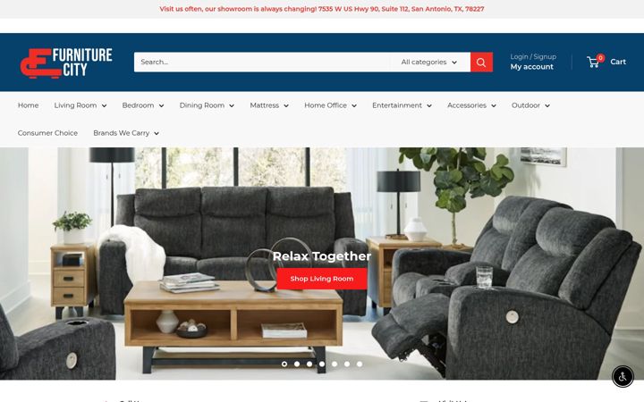 Screenshot of furniturecitysa.com