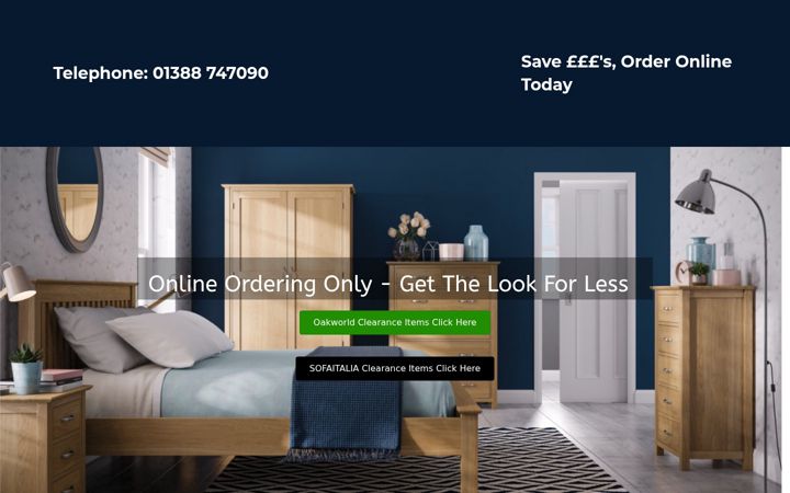 Zrzut ekranu furnitureclearanceoutlets.co.uk