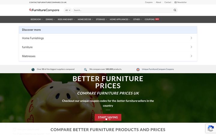 Screenshot of furniturecompare.co.uk