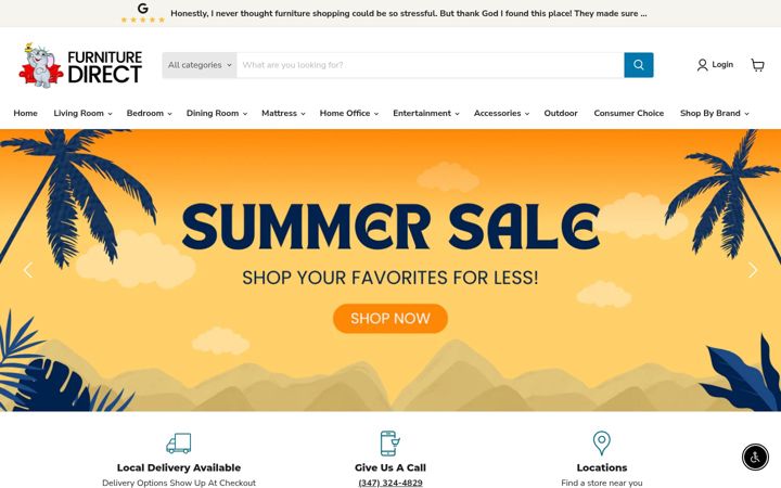 Screenshot of furnituredirect411.com