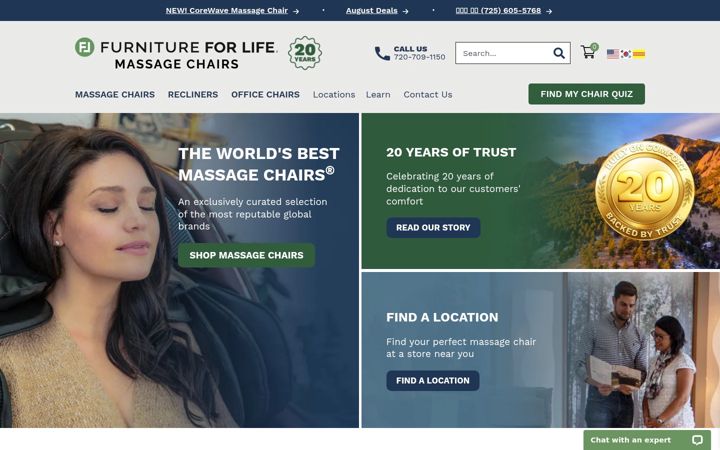 Screenshot of furnitureforlife.com