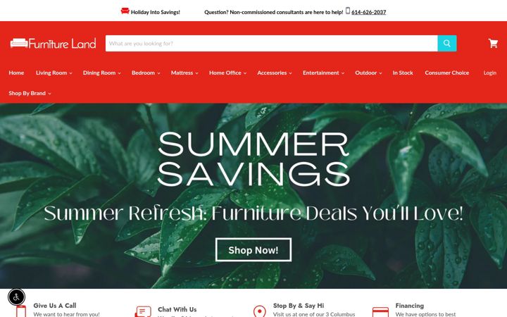 Screenshot of furniturelandcolumbus.com