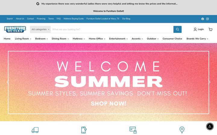 Screenshot of furnitureoutletwacotx.com