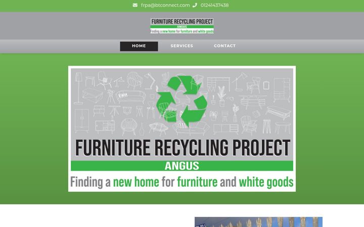 Screenshot of furniturerecyclingprojectangus.com